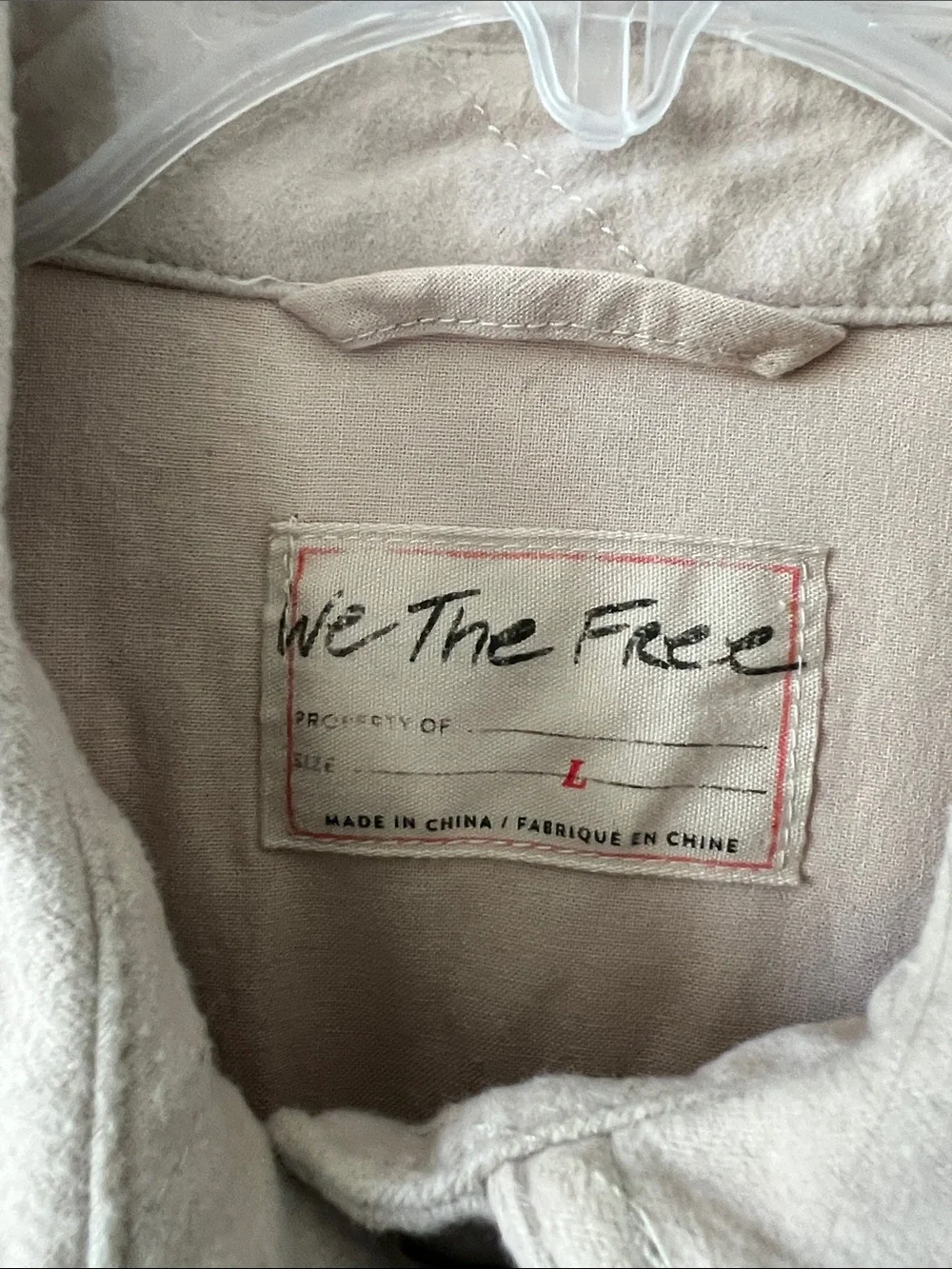 NWOT Free People We The Free Women's Clyde Mineral Shirt Jacket Cream Size Large